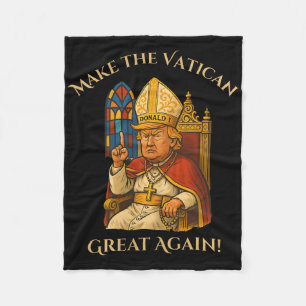 Papst Trump Funny Trump Vatican Christlich Retro C Fleecedecke