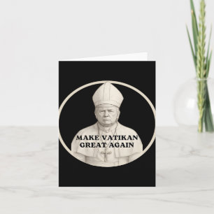 Papst Trump Funny Trump Vatican Christlich Retro C Karte