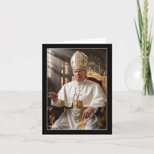 Papst Trump Funny Trump Vatican Christlich Retro C Karte (Vorderseite)