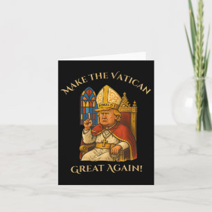 Papst Trump Funny Trump Vatican Christlich Retro C Karte