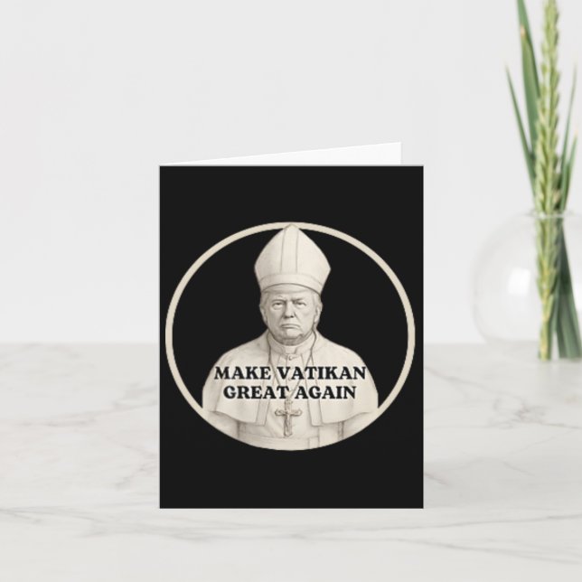 Papst Trump Funny Trump Vatican Christlich Retro C Karte (Vorderseite)