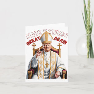 Papst Trump Funny Trump Vatican Christlich Retro C Karte