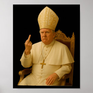Papst Trump Funny Trump Vatican Christlich Retro C Poster