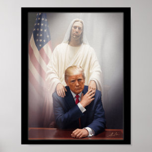 Papst Trump Funny Trump Vatican Christlich Retro C Poster
