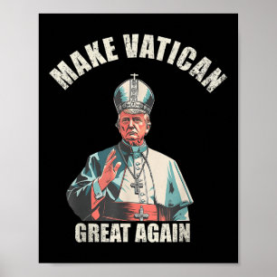 Papst Trump Funny Trump Vatican Christlich Retro C Poster