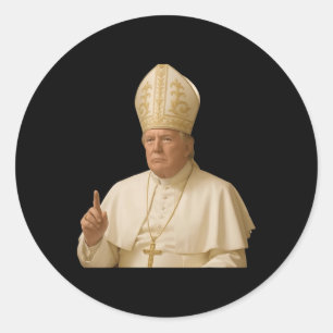 Papst Trump Funny Trump Vatican Christlich Retro C Runder Aufkleber