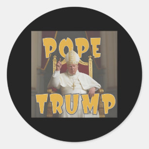 Papst Trump Funny Trump Vatican Christlich Retro C Runder Aufkleber