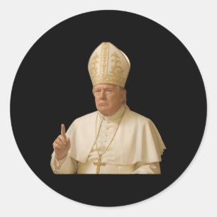 Papst Trump Funny Trump Vatican Christlich Retro C Runder Aufkleber