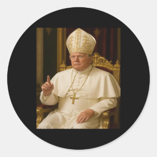 Papst Trump Funny Trump Vatican Christlich Retro C Runder Aufkleber