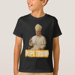 Papst Trump Funny Trump Vatican Christlich Retro C T-Shirt