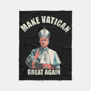 Papst Trump Lustig Trump Vatikan Christlich Retro Fleecedecke