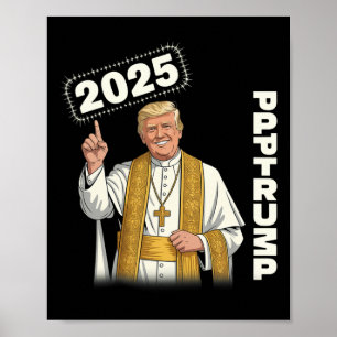 Papst Trump Lustig Trump Vatikan Christlich Retro Poster