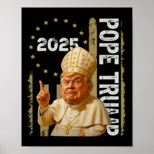 Papst Trump Lustig Trump Vatikan Christlich Retro Poster