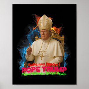 Papst Trump Lustig Trump Vatikan Christlich Retro Poster