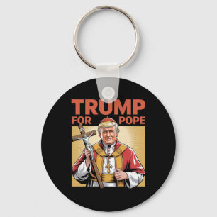Papst Trump Lustig Trump Vatikan Christlich Retro Schlüsselanhänger