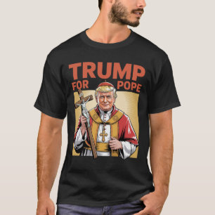 Papst Trump Lustig Trump Vatikan Christlich Retro  T-Shirt
