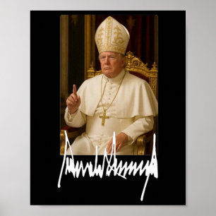 Papst Trump Lustiger Amerikanischer Präsident Trum Poster