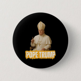 Papst Trump Lustiger Trump Vatikan Christlich Retr Button