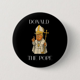 Papst Trump Lustiger Trump Vatikan Christlich Retr Button