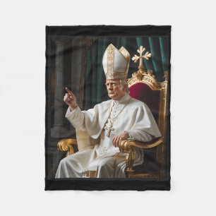 Papst Trump Lustiger Trump Vatikan Christlich Retr Fleecedecke