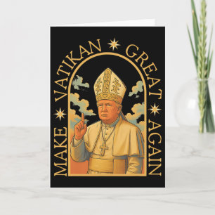 Papst Trump Lustiger Trump Vatikan Christlich Retr Karte