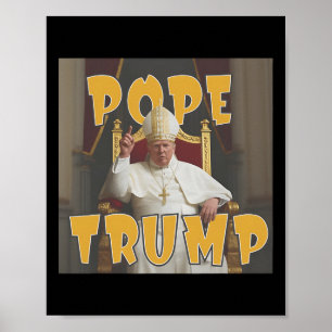 Papst Trump Lustiger Trump Vatikan Christlich Retr Poster