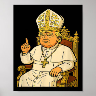 Papst Trump Lustiger Trump Vatikan Christlich Retr Poster