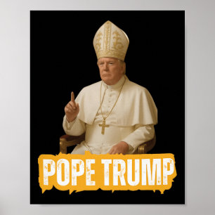 Papst Trump Lustiger Trump Vatikan Christlich Retr Poster