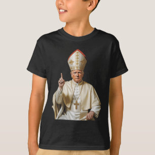 Papst Trump Lustiger Trump Vatikan Christlich Retr T-Shirt