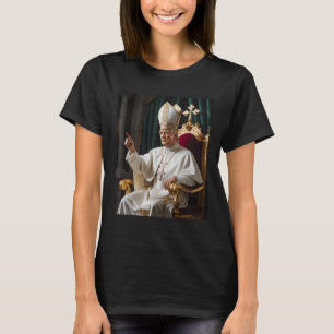 Papst Trump Lustiger Trump Vatikan Christlich Retr T-Shirt