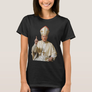 Papst Trump Lustiger Trump Vatikan Christlich Retr T-Shirt