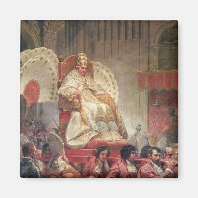 Papst VIII. Petrus am Sedia Gestatoria Magnet (Vorne)