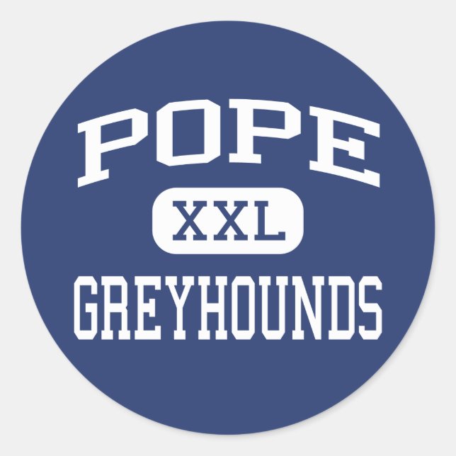 Papst - Windhunde - Oberschule - Marietta Georgia Runder Aufkleber (Vorderseite)
