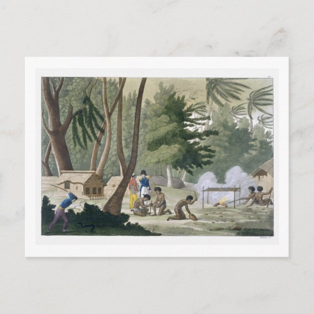 Papu Stamm auf der Insel Rawak, Platte 20 von 'Le Postkarte (Vorderseite)