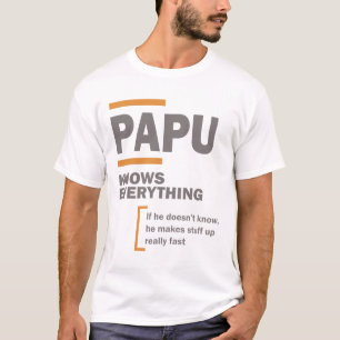 Papu weiß alles Vater und Großvater T-Shirt