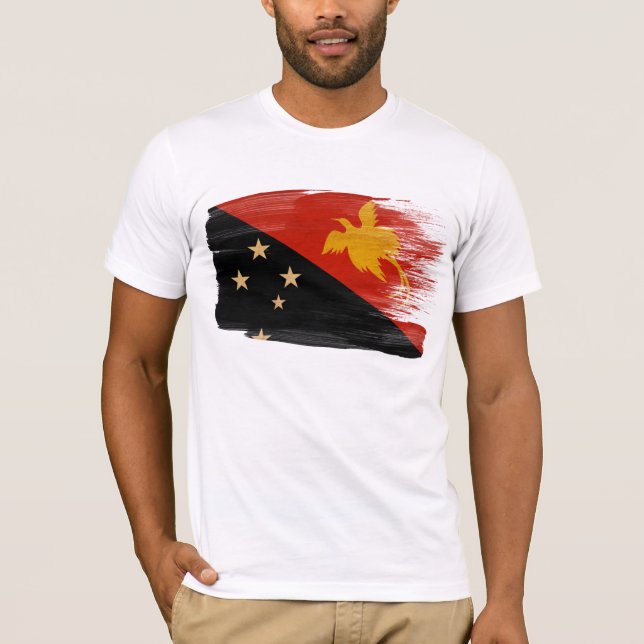 Papua-Neu-Guinea Flaggen-T - Shirt (Vorderseite)