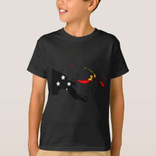 Papua-Neu-Guinea Flaggenkarte T-Shirt