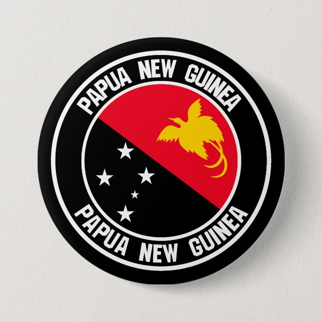 Papua-Neu-Guinea rundes Emblem Button (Vorderseite)