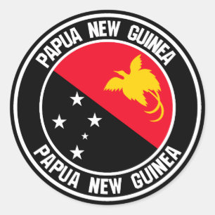 Papua-Neu-Guinea rundes Emblem Runder Aufkleber