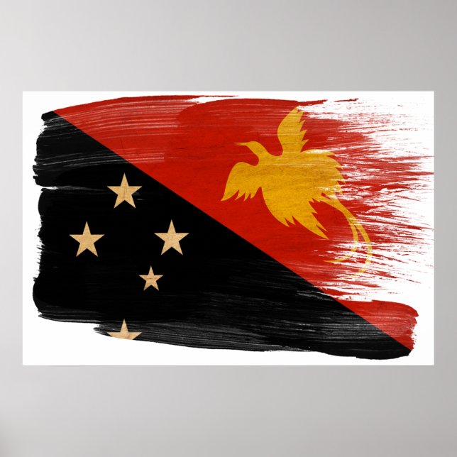 Papua neue Guinea Flag Posters Poster (Vorne)