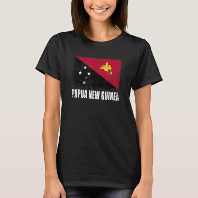 Papua Neue Guinea Flaggenstaat Papua-Neuguinea T-Shirt (Vorderseite)