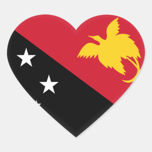 Papua Neue Guinea Herz-Aufkleber