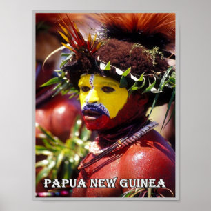 Papua - Neue Guinea - Huli Wigman - Poster