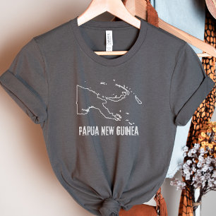 Papua Neue Guinea Landkarte Kontur Form Land T-Shirt