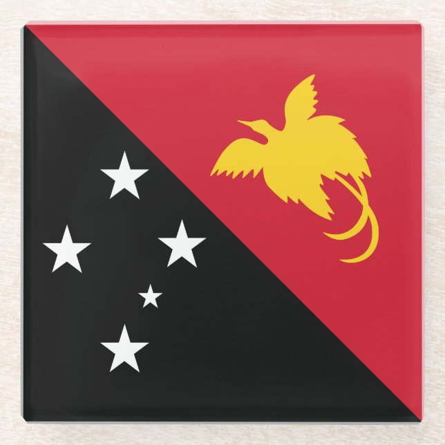 Papua-Neuen Guinea Glasuntersetzer (Vorderseite)