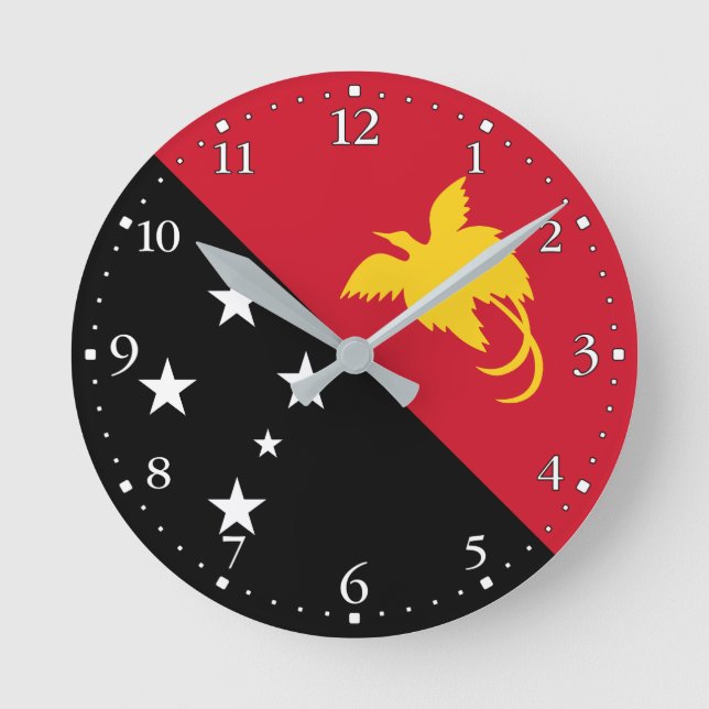 Papua-Neuen Guinea Runde Wanduhr (Vorderseite)