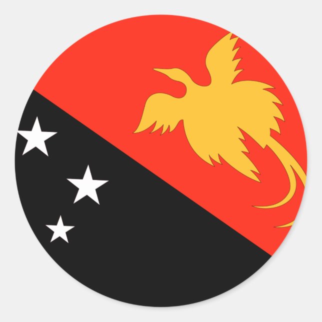 Papua-Neuen Guinea Runder Aufkleber (Vorderseite)