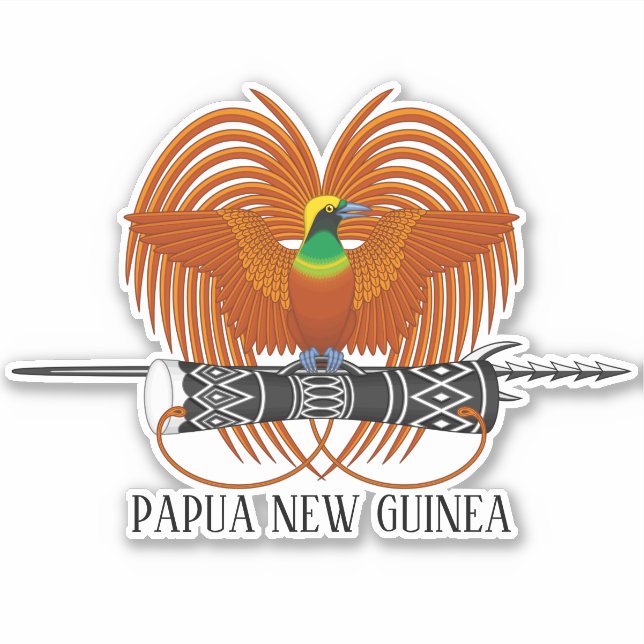 Papua-Neuer Guinea-Nationalmatte für Waffen-Patrio Aufkleber (Vorderseite)