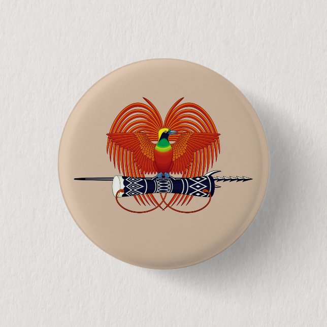 Papua-Neuer Nationalemblem der Guinea Button (Vorderseite)