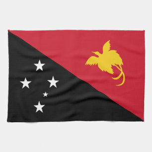 Papua-Neuguinea-Flagge Geschirrtuch